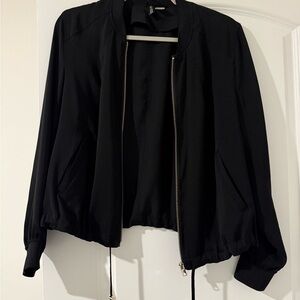 H&M Classic Black Bomber Jacket